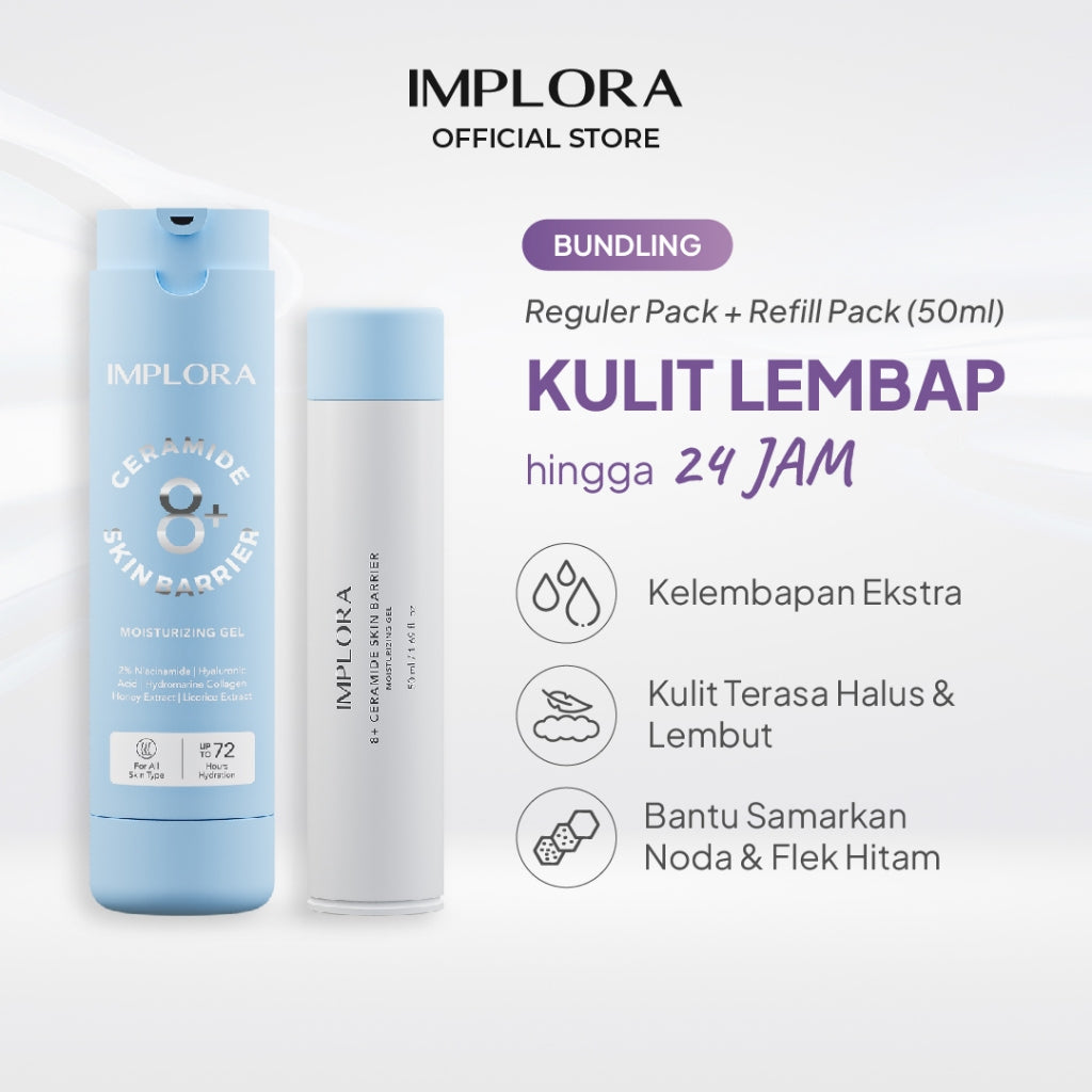 [Bundling] Implora 8+ Ceramide Skin Barrier Moisturizing Gel with Refill