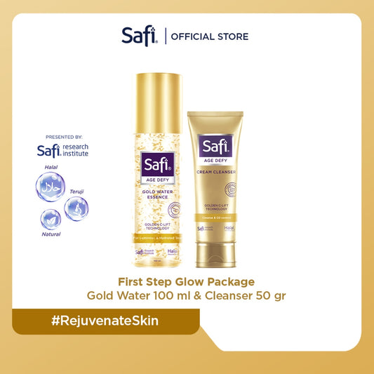 First step glow package - Gold water essence 100 ml & Cleanser 50 gr