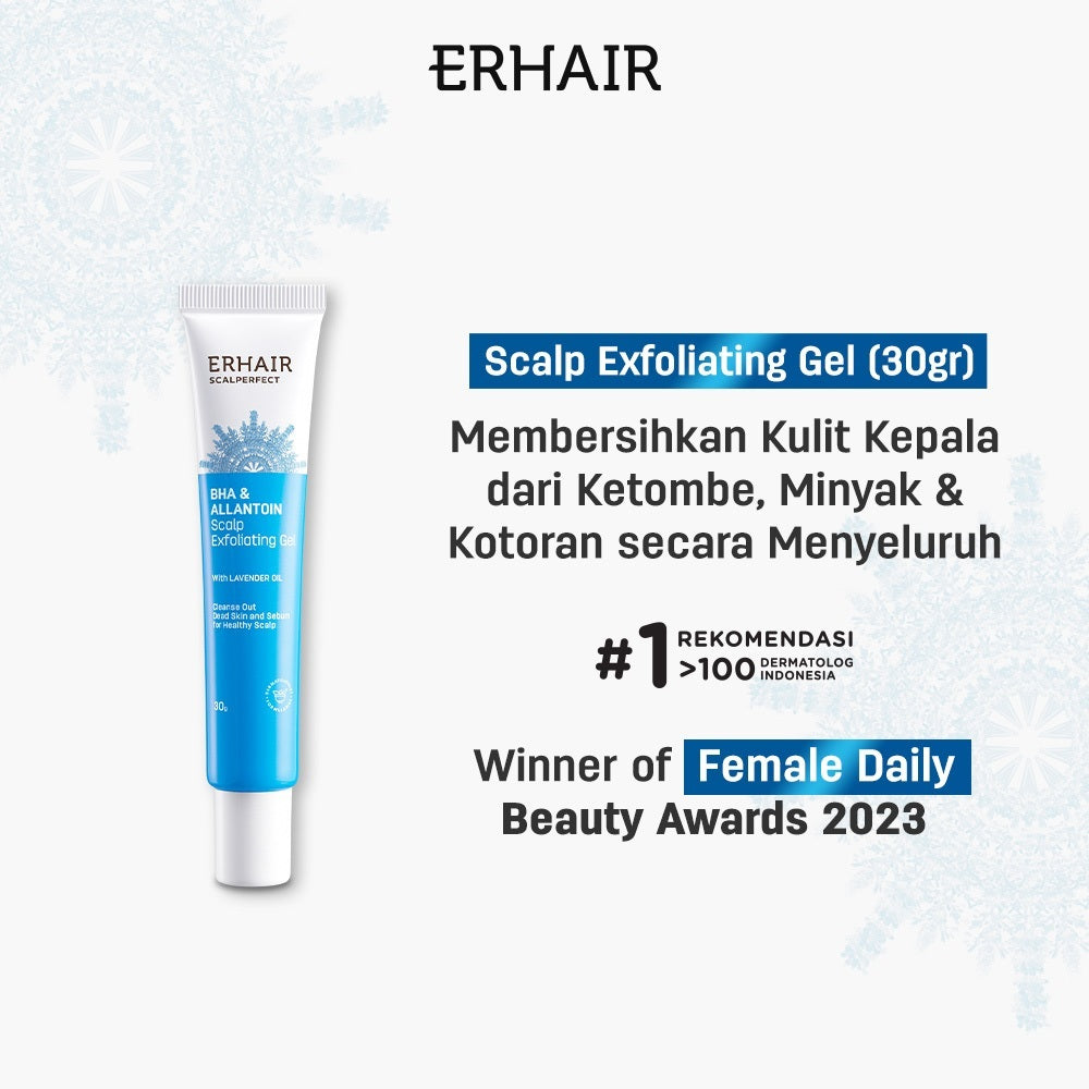 ERHAIR Bundle ERHAIR Scalperfect Shampoo 100 ml & Scalp Exfoliating Gel 30g - Perawatan Rambut Anti Ketombe