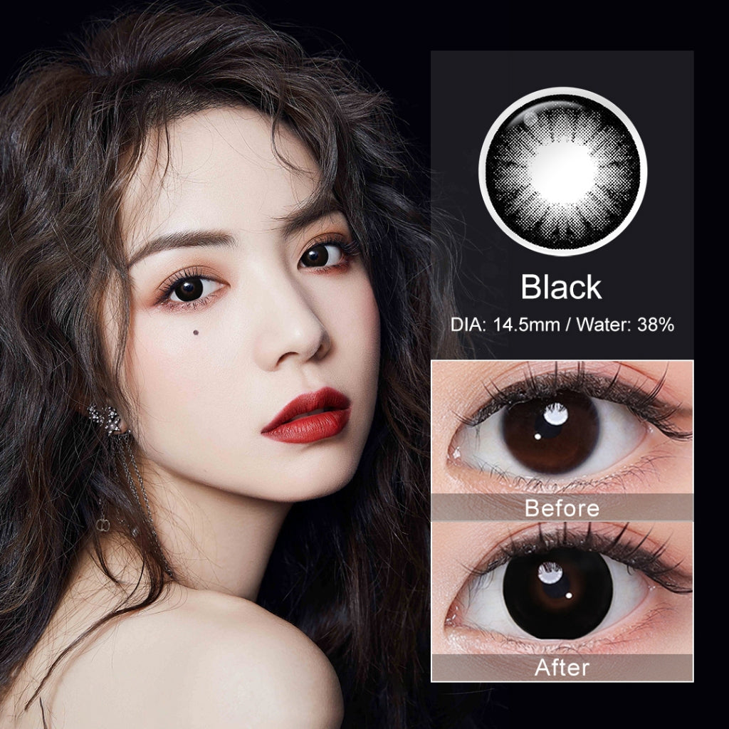 Magister Softlens Big Eyes softlens 14.5mm 16mm Normal Doll Eyes softlens Lensa kontak warna diameter softlens Brown /Black normal mata besar softlens 6bulan