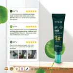 NPURE Sunscreen Cica Beat The Sun Glow / Sunscreen Hypoallergenic / SPF 50 PA++++ / Kulit Kering Jerawat