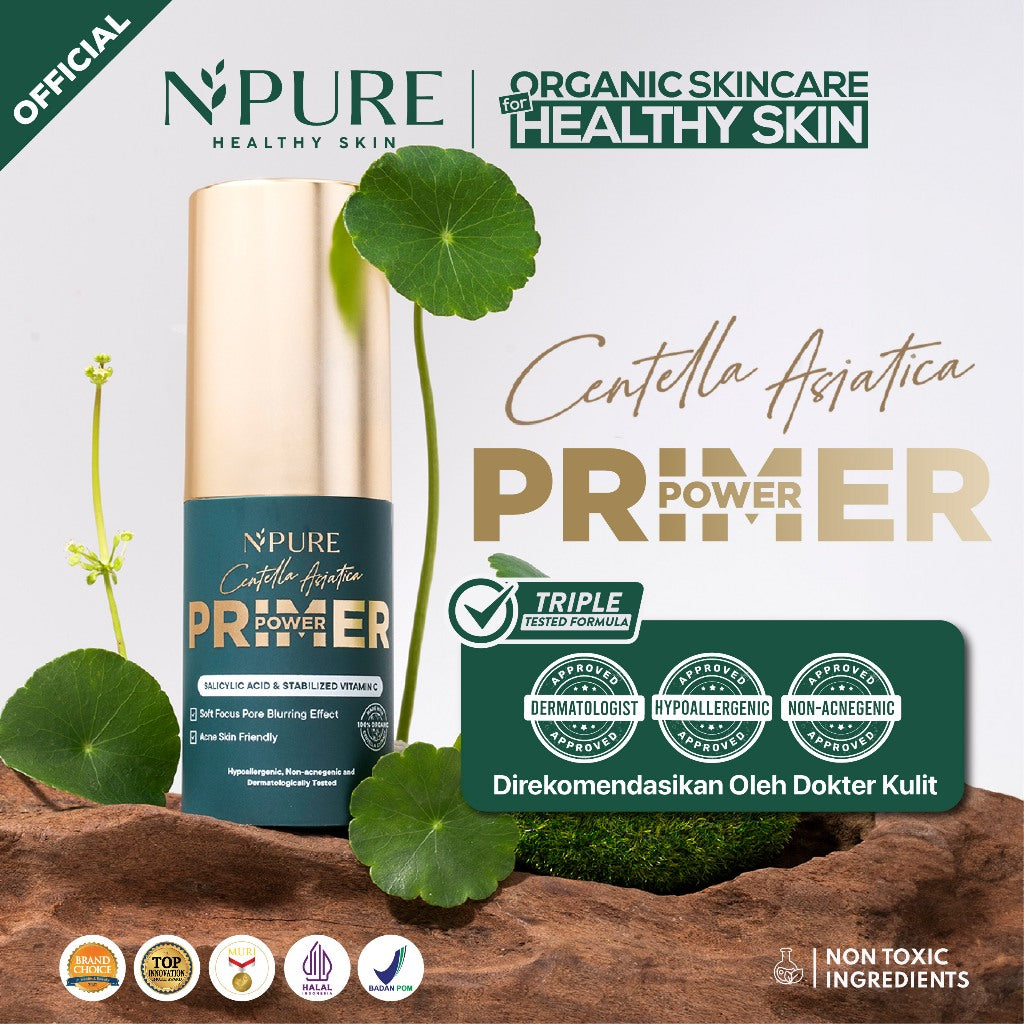 PRIMER BASE MAKEUP - NPURE Centella Asiatica Power Primer / Base Makeup / Blurring effect / Primer Kulit Berjerawat