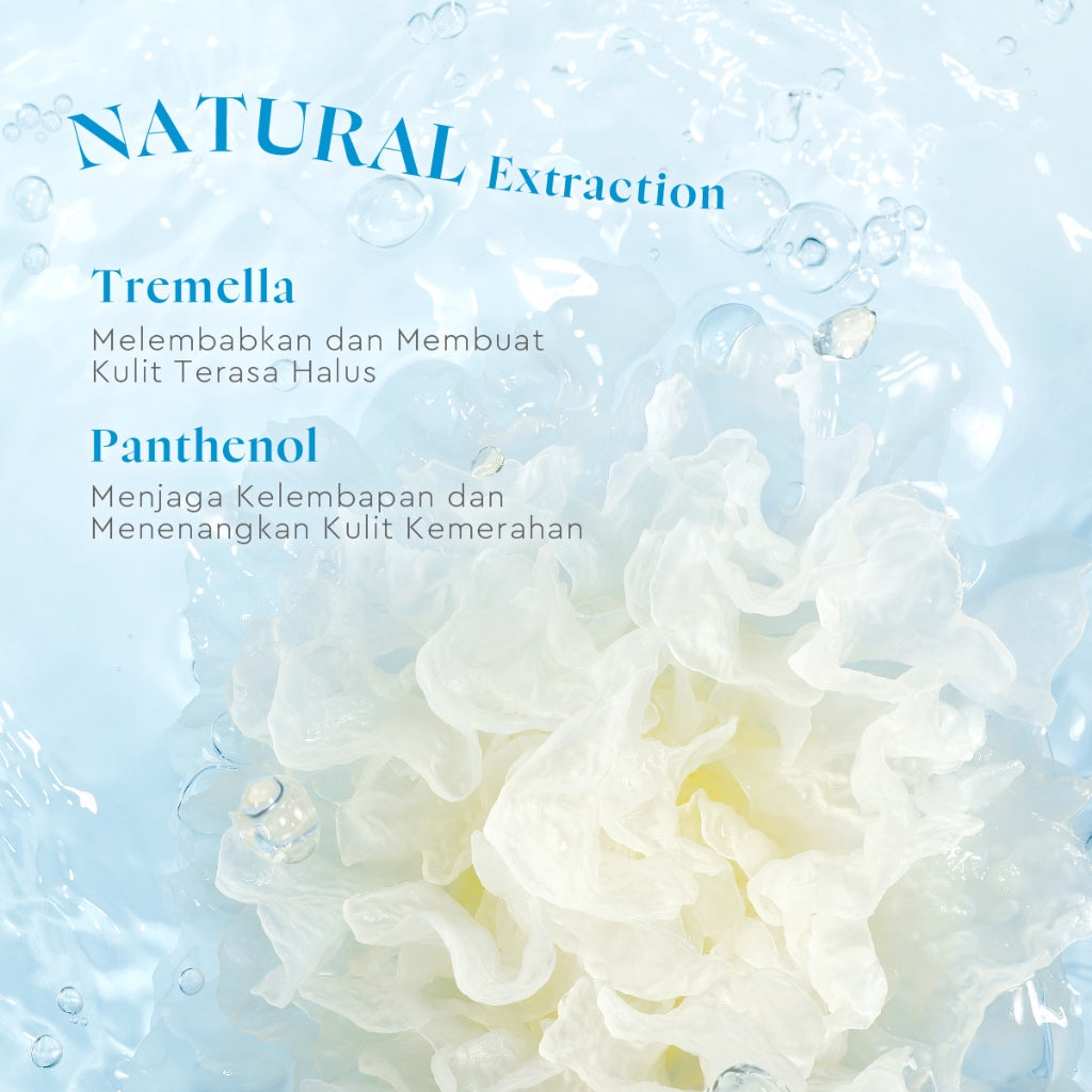 GLAD2GLOW Tremella Panthenol Sensitive Care Micellar Water-300ml Pembersih Wajah Make Up Remover Cleansing Water Membersihkan makeup waterproof dan kotoran Menenangkan dan menghidrasi kulit Tidak terasa lengket setelah membersihkan g2glow official store