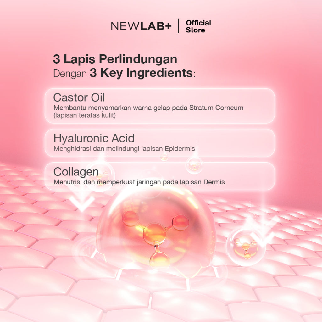 NEWLAB Brightlogy Pink Lip Serum | Lip Care untuk Bibir Gelap | Serum Bibir Mencerahkan | Pelembap Bibir 4ml
