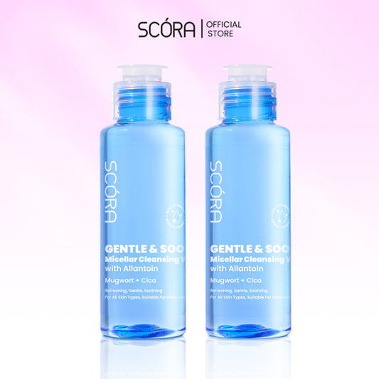 [BELI 2 LEBIH MURAH] SCORA Gentle & Soothe Micellar Cleansing Water 100ML 2 PCS Membersihkan Menenangkan Kulit