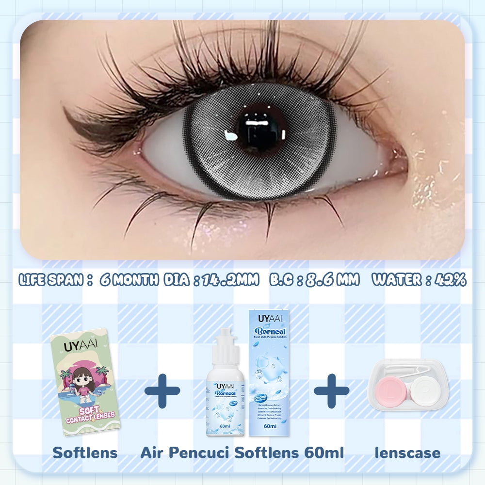 [COD] Colorvista Softlens 3 Item Paket kombinasi (1* Softlens +Air Pencuci Softlens 120ml+lenscase)