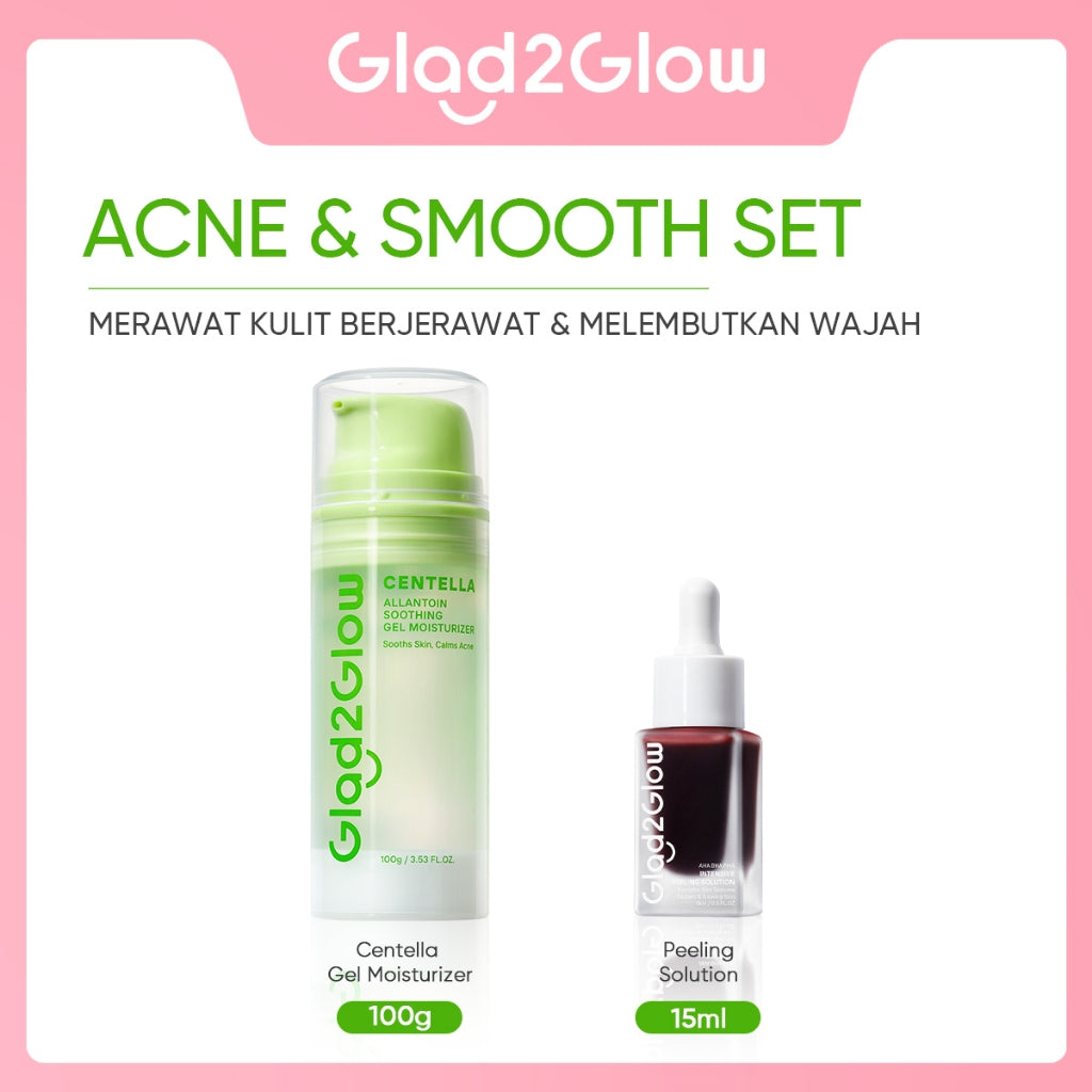 Glad2Glow Centella Water Gel Soothing Moisturizer Madeca Cream Berjerawat Acne Cica Pelembab Wajah 100g  Menenangkan kulit Mengurangi kemerahan Mengontrol minyak Mengobati kulit berjerawat Menjaga g2glow official store