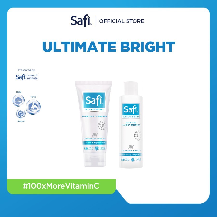 SAFI - Ultimate Bright -  Cleanser Must Have Travel Pack (Cleanser 50gr+ Makeup Remover 100ml)
