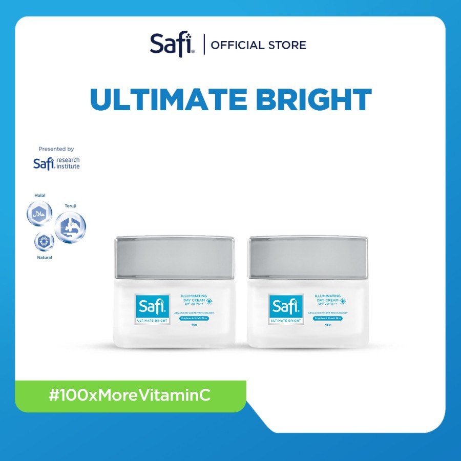 SAFI Ultimate Bright - Illuminating Day Cream SPF 20 PA++ 25gr -TWINPACK