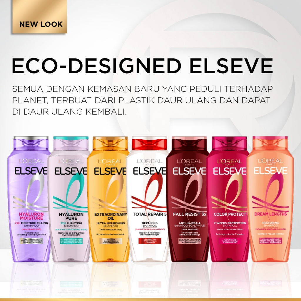 L'Oreal Paris Elseve Total Repair 5 Repairing Shampoo Hair Care 410ml dengan Ceramide - Melawan dan Memperbaiki Tanda Rambut Rusak 400ml Rambut Rusak Damage Hair Shampoo