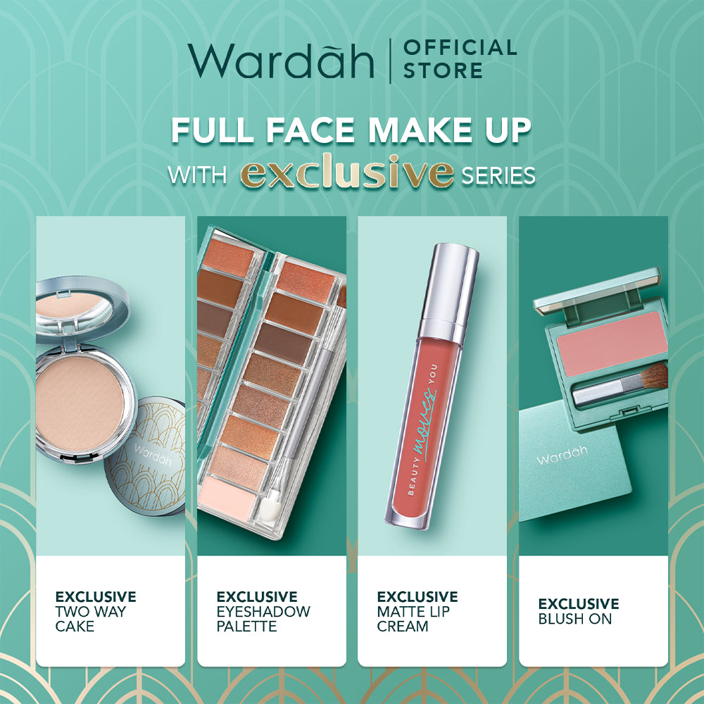 WARDAH Exclusive Blush On - Warna Intense dan Tahan Lama - Tekstur Smooth Silky Mudah Digunakan - Hasil Natural dan Berkilau - Tersedia dalam 2 Warna - Makeup