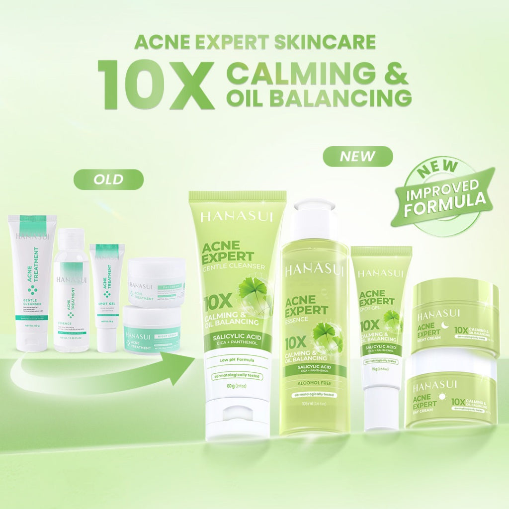 Hanasui Acne Expert Series - Mengurangi Jerawat Menenangkan & Kurangi Minyak berlebih, Salicylic Acid Centella Panthenol