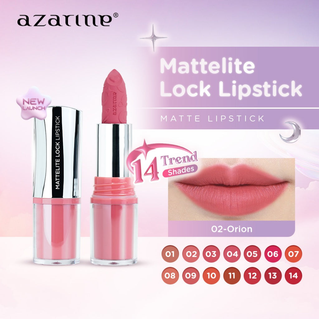 Azarine Milky Heaven Mattelite Set [2 PCS] Lipstick Matte Transferproof Smudgeproof Tahan Lama + Sunscreen BEST SELLER SPF 45+++ Untuk Semua Jenis Kulit