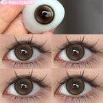 BEAUTYLENS Honeycomb milk tea normal/minus(0.00s/d-8.00) Softlens Lensa Kontak 14.2MM Free Gift