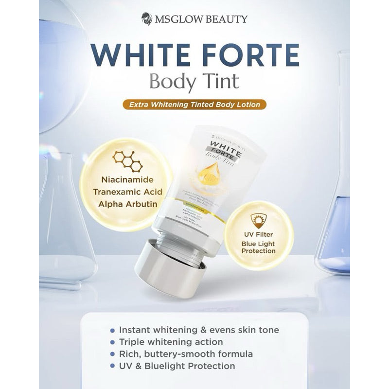 MS GLOW white Forte Series / Dosting Body lotion  & Body Tint