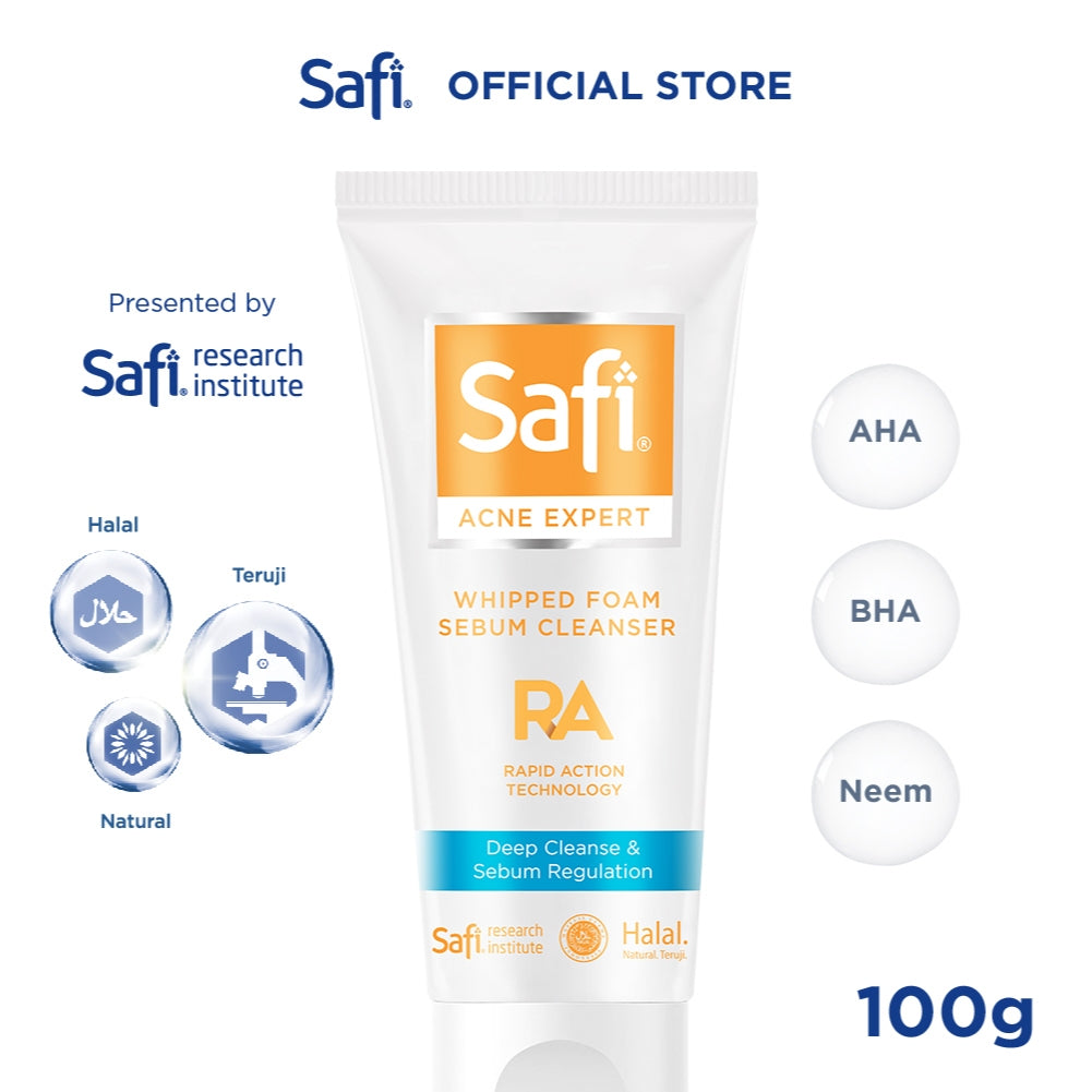 SAFI Acne Expert Whipped Foam Sebum Cleanser 100g - TWINPACK