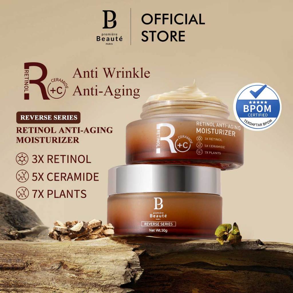 [CAMPAIGN] PREMIERE BEAUTE REVERSE SERIES RETINOL Kit ANTI-AGING FACIAL WASHTONER/SERUM/MOISTRURIZER Packages Skin Fade Fine Lines Skin Sahabat Samarkan Kerutan Perawatan Kulit Tahan Lama Anti penuaan Pemutih Memudar Garis Halus Anti Kerut