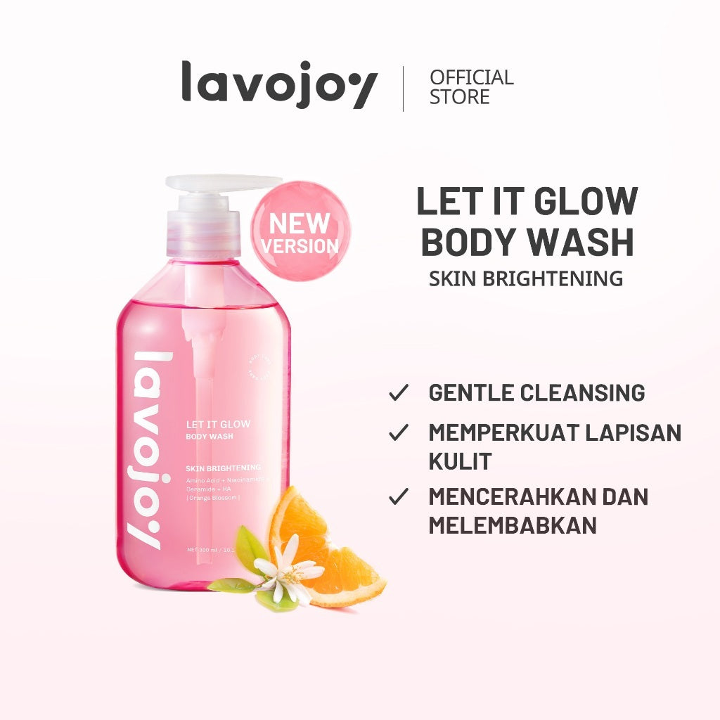 [BRIGHTENING SET] Lavojoy Let It Glow Body Serum Skin Brightening + Body Serum Instant Tone Up SPF 50 PA++++ Body Wash Skin Brightening Upgraded Version 3 in 1 Bundle Set | Mencerahkan dan Melembabkan kulit | Fresh dan Elegant