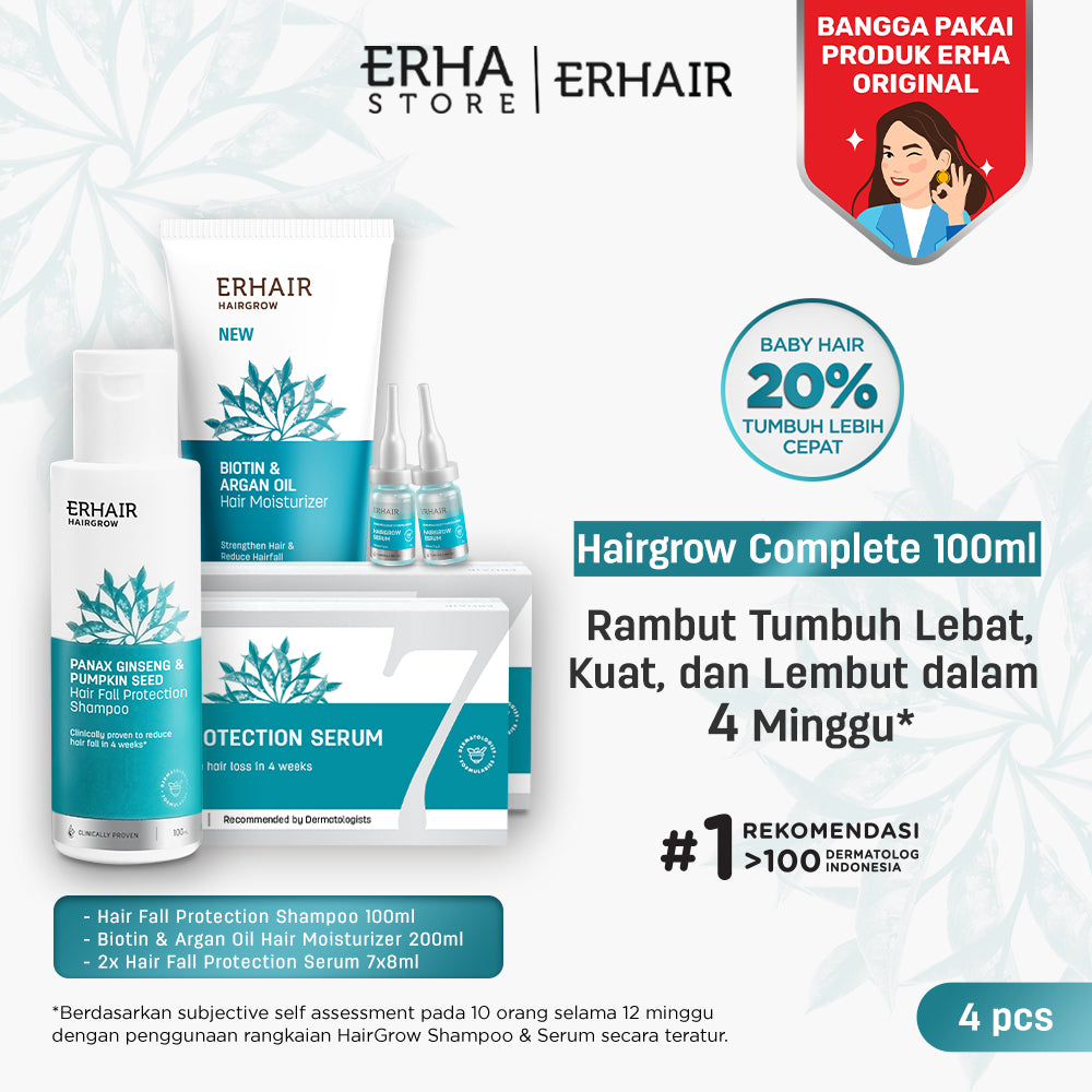 ERHAIR HairGrow Complete, Bundle Tumbuh Terus Anak Rambutnya No #1 Rekomendasi Dermatolog Indonesia