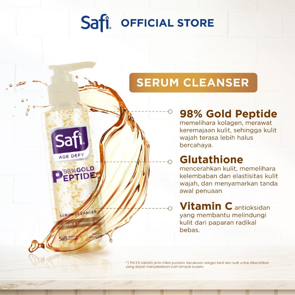 NEW! [Twinpack lebih hemat] Safi Age Defy Serum Cleanser 150ml