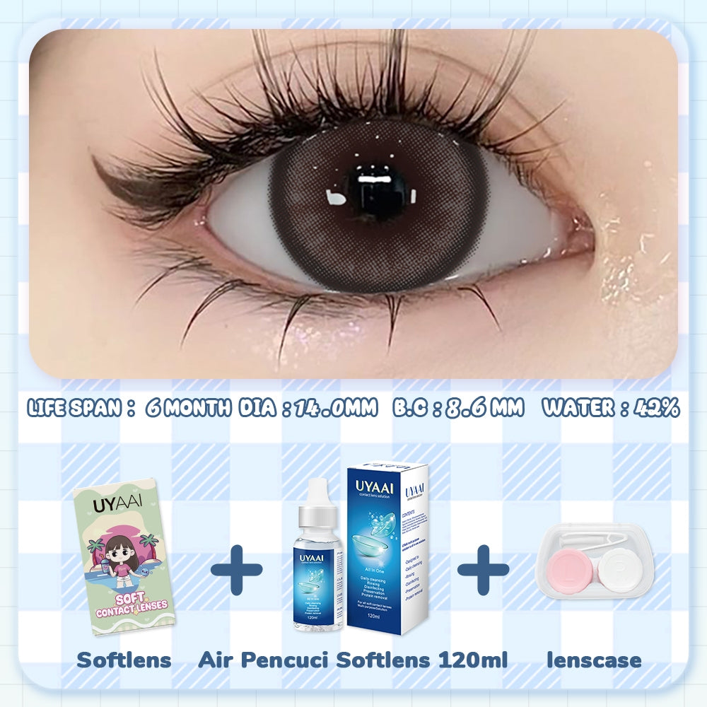 [COD] Colorvista Softlens 3 Item Paket kombinasi (1* Softlens +Air Pencuci Softlens 120ml+lenscase)