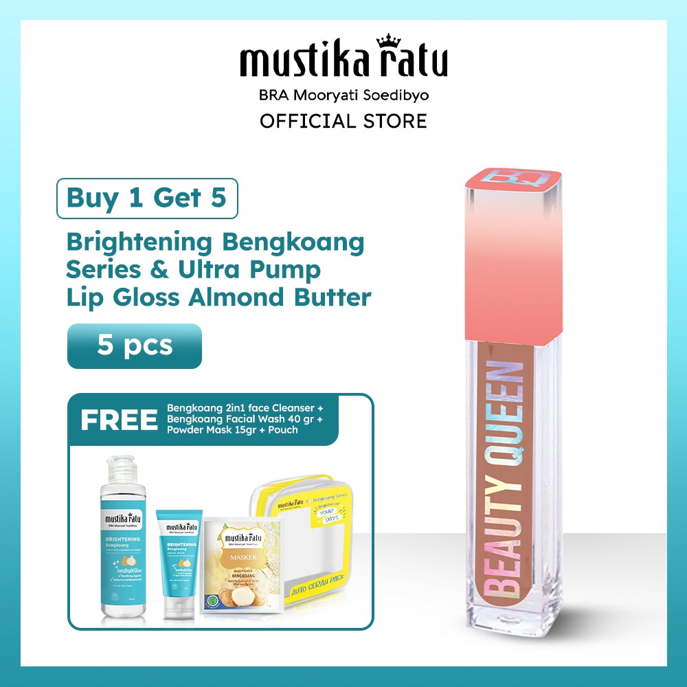 [BUY 1 GET 5] Mustika Ratu Brightening Bengkoang Series & Ultra-plump Lip Gloss Almond Butter