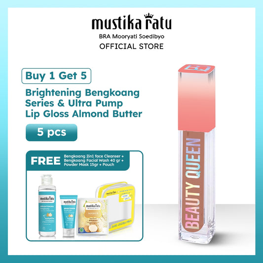 [BUY 1 GET 5] Mustika Ratu Brightening Bengkoang Series & Ultra-plump Lip Gloss Almond Butter