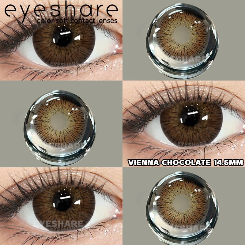 Eyeshare Softlens Blue Big Eyes 14.5mm 14.2mm 1Pasang Soft Lensa Kontak Soflen Blue