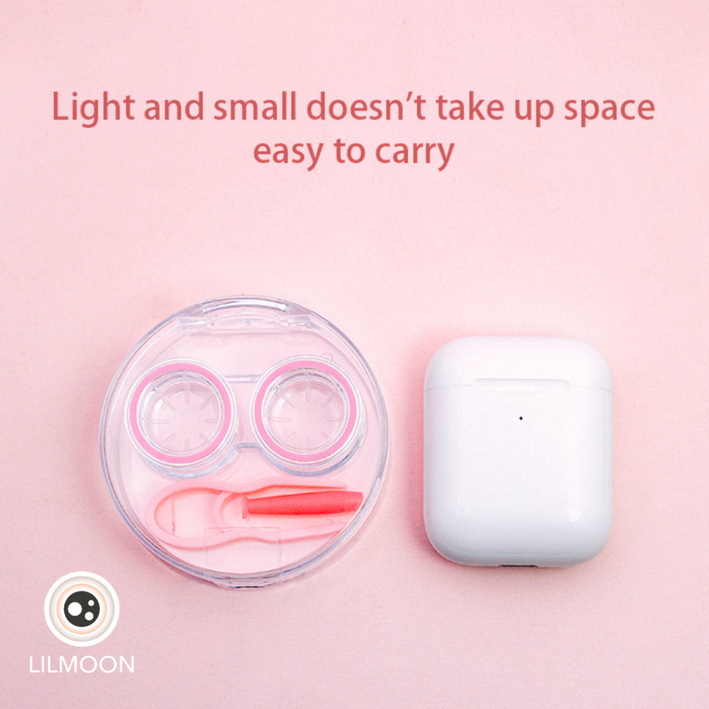 ColorPop Lens Care Kit | Kotak Softlens | Wadah Lensa Kontak | Travel Kit Transparant Soflens | Case Softlen Bening + Jepitan