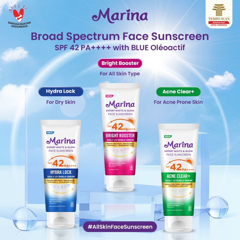 Marina Expert White & Glow Daily UV Shield Face Sunscreen [30ml] - Exp : 03.2027