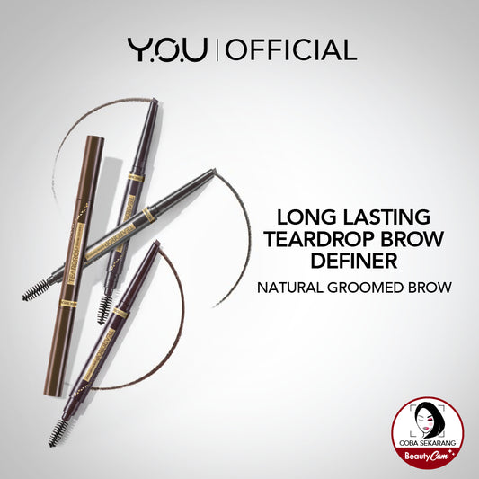 YOU Teardrop Brow Definer Pensil Alis Waterproof Pigmented Tahan Lama Makeup Mata