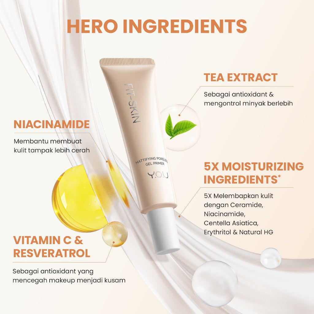 YOU Fit Skin Poreless Gel Primer Makeup + CT Skin Tint Bundle