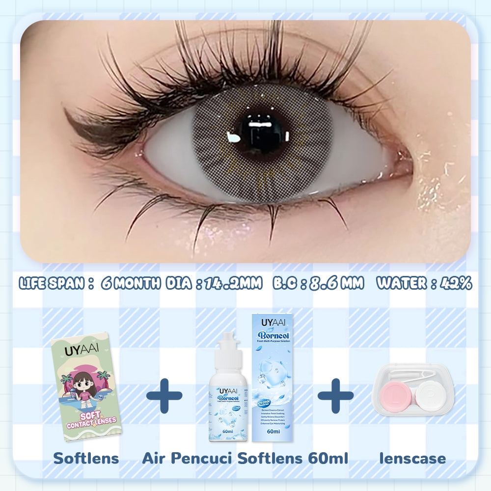[COD] Colorvista Softlens 3 Item Paket kombinasi (1* Softlens +Air Pencuci Softlens 120ml+lenscase)