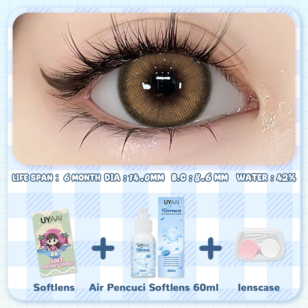 [COD] Colorvista Softlens 3 Item Paket kombinasi (1* Softlens +Air Pencuci Softlens 120ml+lenscase)