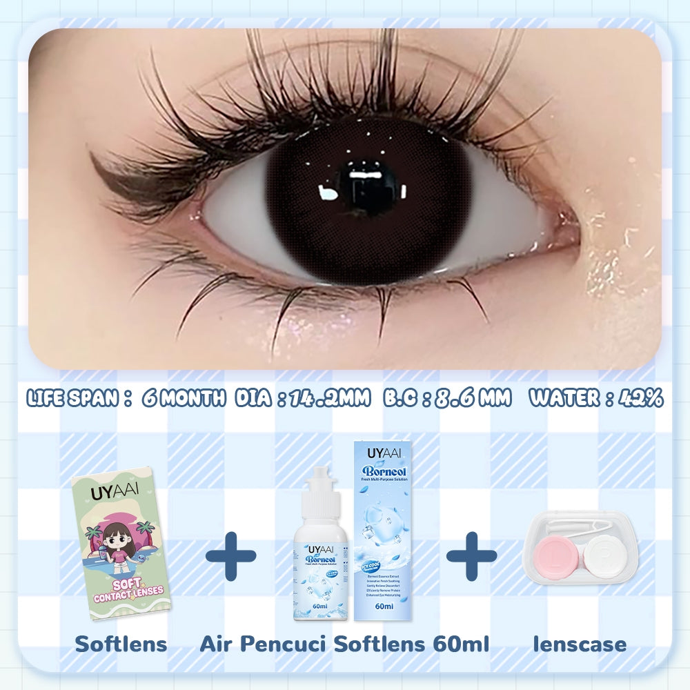[COD] Colorvista Softlens 3 Item Paket kombinasi (1* Softlens +Air Pencuci Softlens 120ml+lenscase)