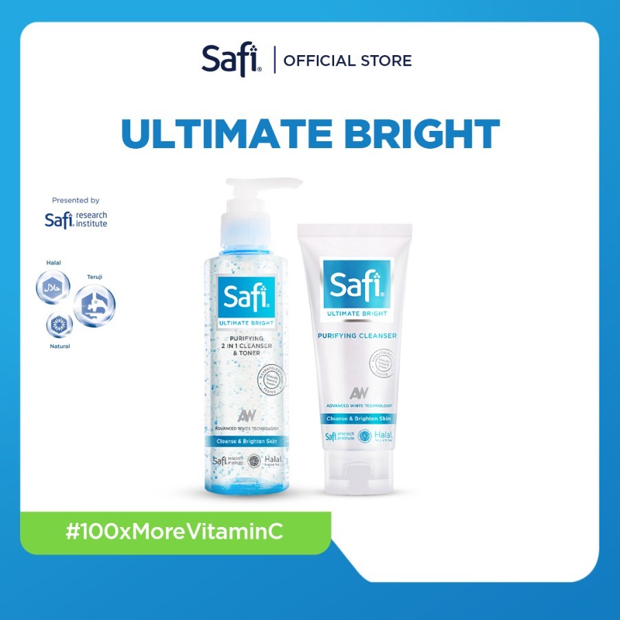 SAFI - Ultimate Bright - Cleanser Pack (Cleanser + 2in1 Cleanser Toner)