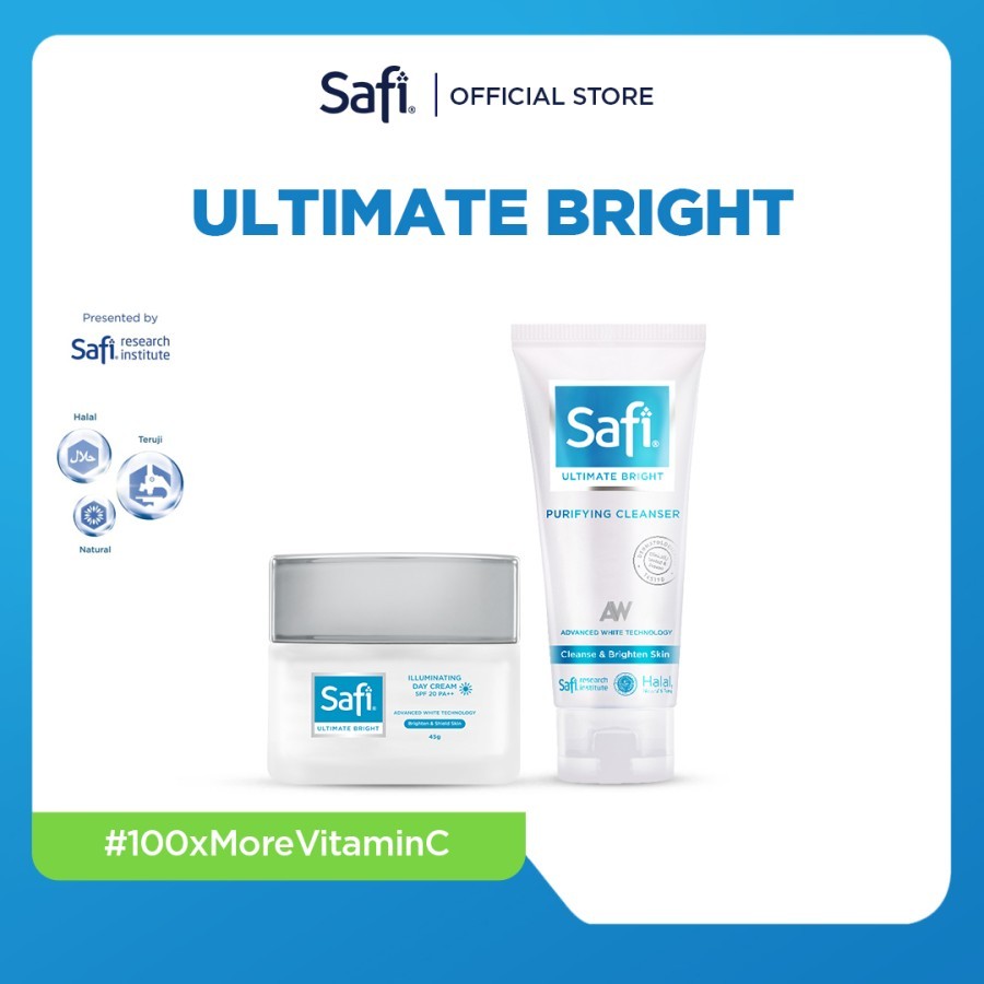 SAFI Ultimate Bright Purifying Cleanser 50gr + Day Cream 45gr