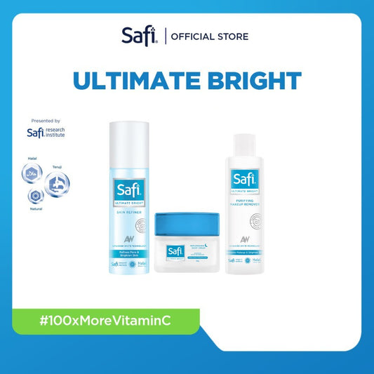 SAFI - Ultimate Bright - Night Set (Makeup Remover,Toner, Night Cream)