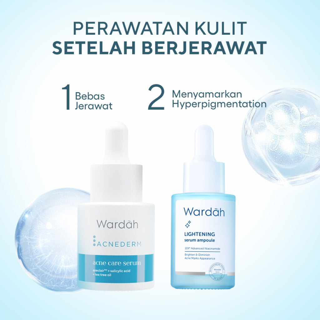 WARDAH Lightening 5% Niacinamide Serum Ampoule - Dengan 10X Advanced Niacinamide + Bisabolol dan 0% Alkohol - Mencerahkan Kulit Kusam, Bekas Jerawat, Belang Tidak Merata, Mencegah Hiperpigmentasi - Bright, Glow, White - Semua Jenis Kulit - Skincare