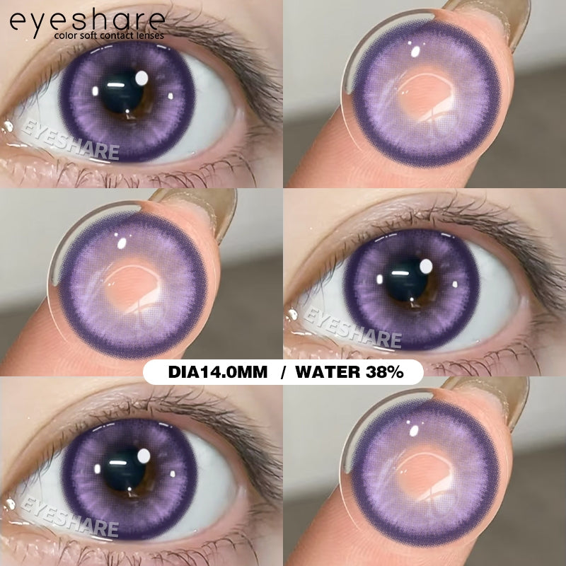 Eyeshare Softlens Wusu Black Brown Warna 14.2MM Lensa Kontak Natural Softlen