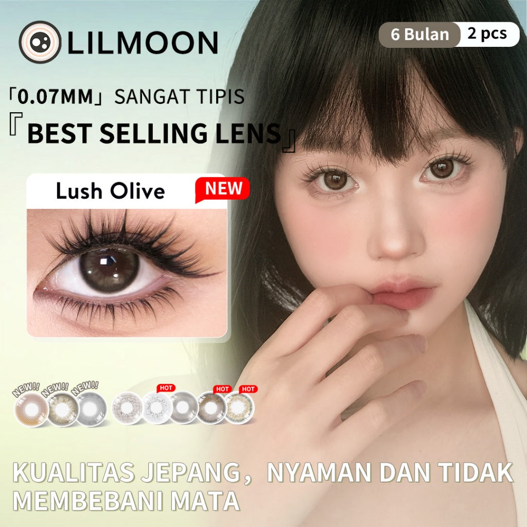 [Fuji Favorite] Lilmoon Softlens Kualitas Jepang softlens minus -3.00 natural contact softlens/softlens warna/Lensa kontak/Japan lens/Lensa minus/softlens brown/Grey