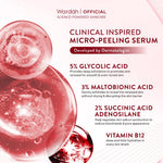 Wardah Exfo Peeling Serum 5% Glycolic Acid 3% Maltobionic Acid 2% Succinic Acid Micro - Serum Exfoliasi Wajah, Serum Membantu Mencerahkan dan Menghaluskan Wajah - Skincare