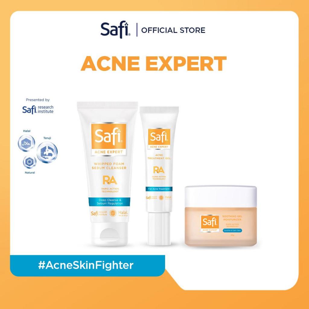 Safi Acne Expert Bundling - Cleanser, Moisturizer, Treatment Gel