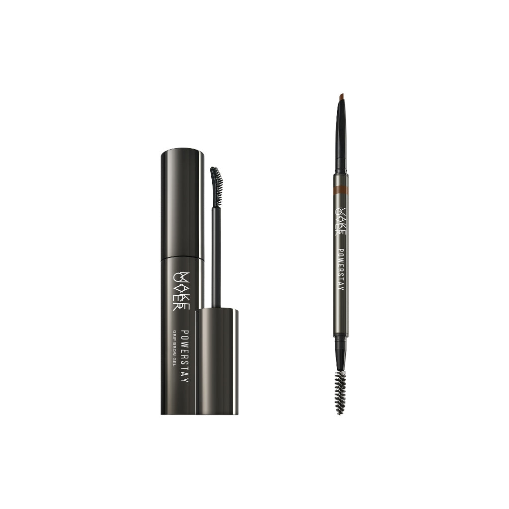 Make Over Duo Brow Bundle: Powerstay Grip Brow Gel + Micro Brow Sculptor