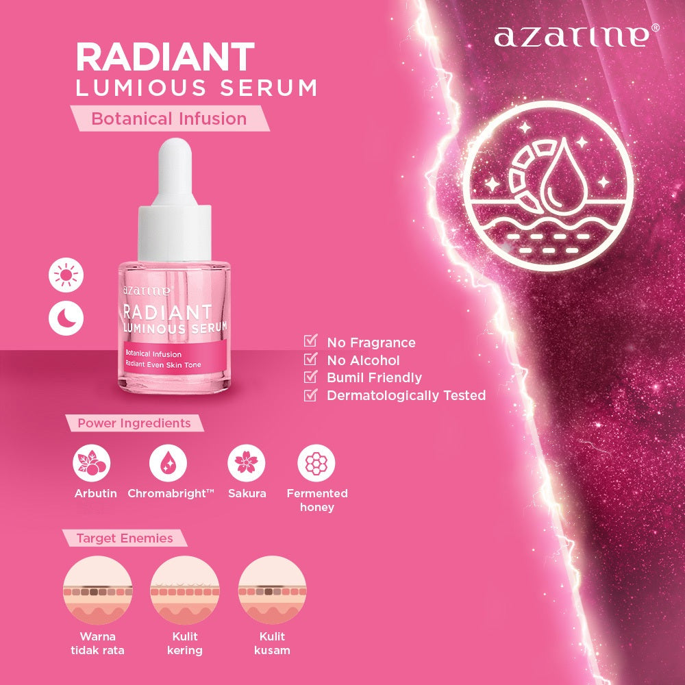 Azarine Radiant Luminous Serum 20ml Serum Kulit Kusam