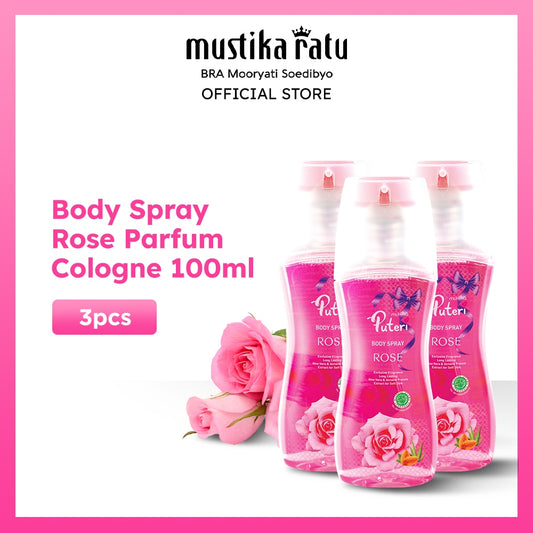 Mustika Puteri Triple Body Spray Rose 135ml parfum cologne