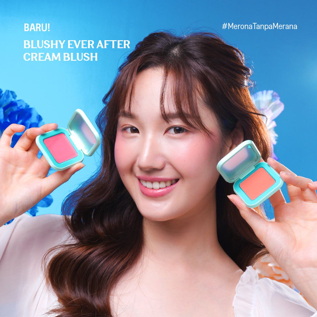 Haquhara Blushy Ever After Cream Blush / Blush On Cream / Perona Wajah Shades Pink / Peach