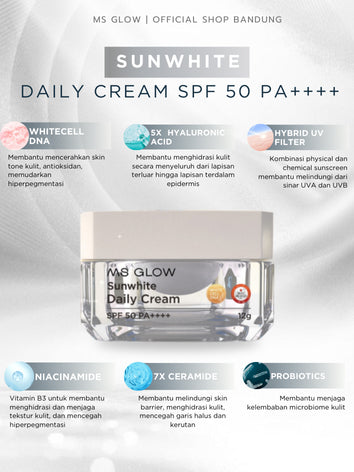 MS Glow Sunwhite Daily Cream SPF 50 PA++++