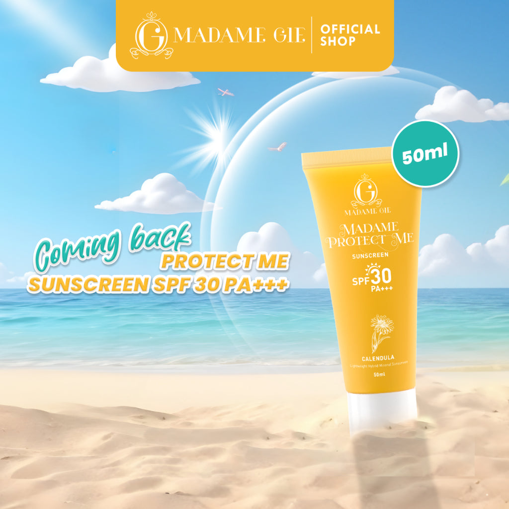 [GRATIS MICELLAR WATER] [COMING BACK] 2X Madame Gie Madame Protect Me Sunscreen SPF 30 PA +++ 50ml With Calendula - Skincare Sunblock