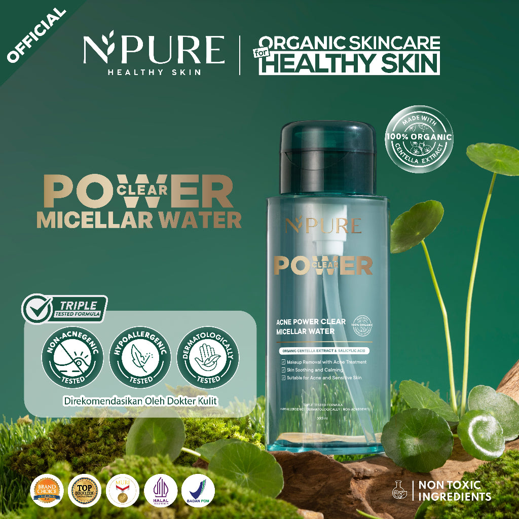 NPURE Acne Power Clear Micellar Water 300ML / Micellar No Alcohol / SLS Free